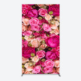 Aperturee - Aperturee Romantic Pink Champagne Rose Wedding Rectangle Backdrop